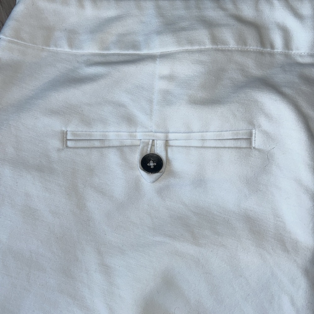 Chico’s Cotton Crop Ankle Pants 1.5/10 White Classic Summer Casual Beach - Picture 8 of 14